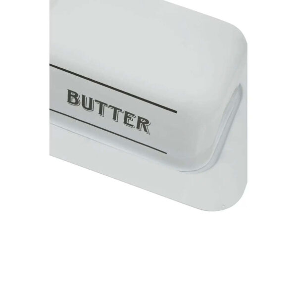 Group White Stone Ware Ceramic Butter Cheese Container Dish With Lid - Image 4